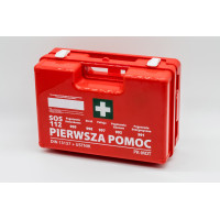 Apteczka przemysłowa z wyposażeniem w walizce z ABS z wieszakiem do montowania na ścianie, duża