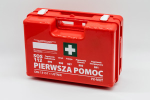 Apteczka przemysłowa z wyposażeniem w walizce z ABS z wieszakiem do montowania na ścianie, duża Apteczka przemysłowa z wyposażeniem w walizce z ABS z wieszakiem do montowania na ścianie, duża