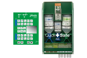 Apteczka przemysłowa Plum QuickSafe Chemical Industry — stacja ścienna pierwszej pomocy