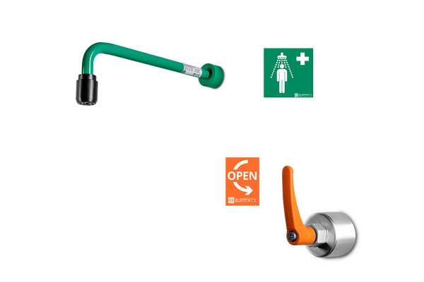 Prysznic bezpieczeństwa samoodwadniający B-SAFETY — mrozoodporny — BR 885 085