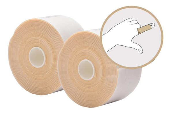 Bandaż kohezyjny Plum QuickSoft — 5,5 cm × 5 m, beżowy (2× refill)