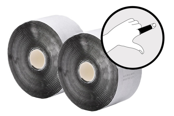 Bandaż kohezyjny Plum QuickSoft — 5,5 cm × 5 m, czarny (2× refill) Bandaż kohezyjny Plum QuickSoft — 5,5 cm × 5 m, czarny (2× refill)