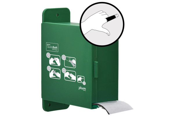 Dozownik Plum QuickSoft — czarny bandaż kohezyjny (samoprzylepny) 5,5 cm × 5 m — z rolką