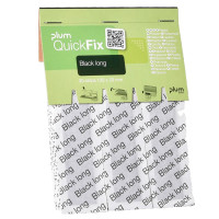 30 czarnych plastrów Long - wkład do dozownika Plum QuickFix