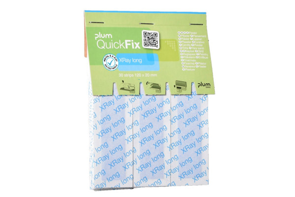 30 plastrów wykrywalnych w RTG (X-Ray) Long - wkład do dozownika Plum QuickFix