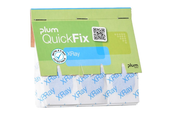 45 plastrów wykrywalnych w RTG (X-Ray) - wkład do dozownika Plum QuickFix