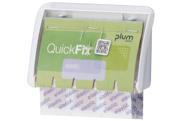 Dozownik Plum QuickFix UNO — 45 plastrów elastycznych (transparentny, CE)
