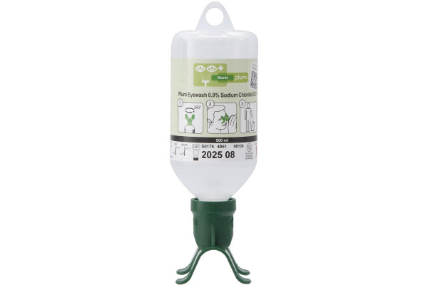 Płuczka do oczu Plum 0,9% NaCl — 500 ml (DUO)
