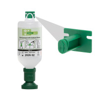 Płuczka do oczu Plum 0,9% NaCl — 500 ml (w pudełku, z uchwytem ściennym)