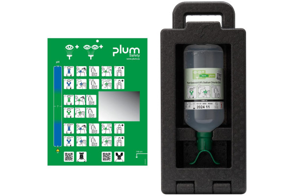Zestaw do płukania oka Plum iBox 1 — 1000 ml 0,9% NaCl (DUO)