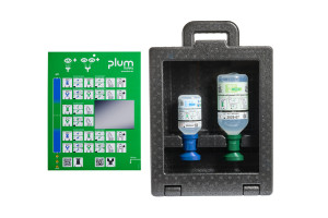 Zestaw do płukania oka i ran Plum iBox 2 — 200 ml pH Neutral + 500 ml 0,9% NaCl (eyecup)