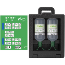 Zestaw do płukania oka Plum iBox 2 — 2×1000 ml 0,9% NaCl (DUO)