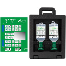 Zestaw do płukania oka Plum iBox 2 — 2×500 ml 0,9% NaCl (eyecup)
