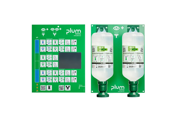 Zestaw do płukania oka i ran Plum 0,9% NaCl — 2×1000 ml (otwarta stacja naścienna) Zestaw do płukania oka i ran Plum 0,9% NaCl — 2×1000 ml (otwarta stacja naścienna)