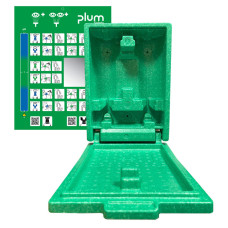 Zestaw do płukania oczu Plum Eyewash Box — pusta stacja ścienna na butelki Eyecup & DUO