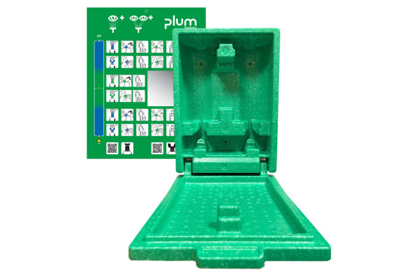 Zestaw do płukania oczu Plum Eyewash Box — pusta stacja ścienna na butelki Eyecup & DUO