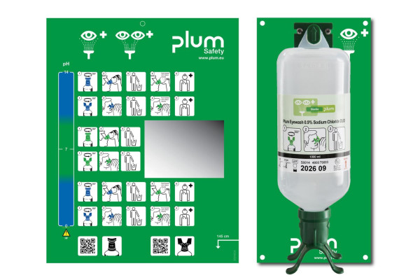 Zestaw do płukania oka Plum 0,9% NaCl — 1000 ml (otwarta stacja DUO) Zestaw do płukania oka Plum 0,9% NaCl — 1000 ml (otwarta stacja DUO)