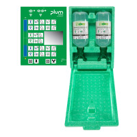 Zestaw do płukania oka Plum — 2×1000 ml 0,9% NaCl (pyłoszczelny box, DUO)