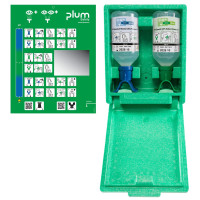 Zestaw do płukania oka Plum — 500 ml pH Neutral + 500 ml 0,9% NaCl (pyłoszczelny box, DUO)