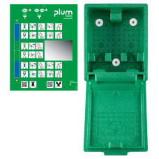 Zestaw do płukania oka Plum — pusty pyłoszczelny box (pusta stacja)