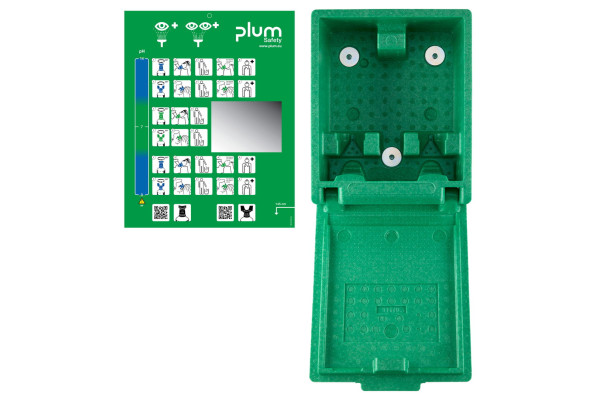 Zestaw do płukania oka Plum — pusty pyłoszczelny box (pusta stacja)